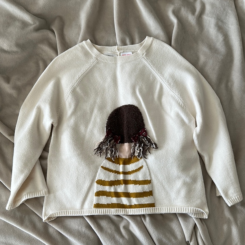 Zara Ivory Girls Sweaters Size 3/4